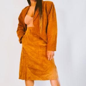 Lord & Taylor Tan Midi Skirt